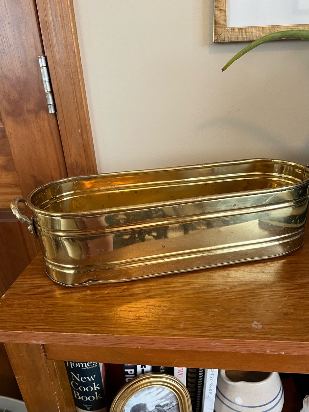 Brass Oval Decorative Planter Tray